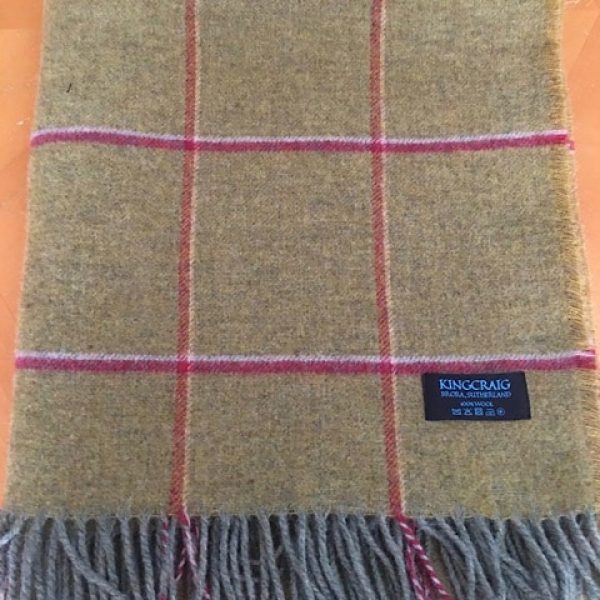 100% Shetland Yarn Tweed Design Blanket - Lovat Overcheck Tweed
