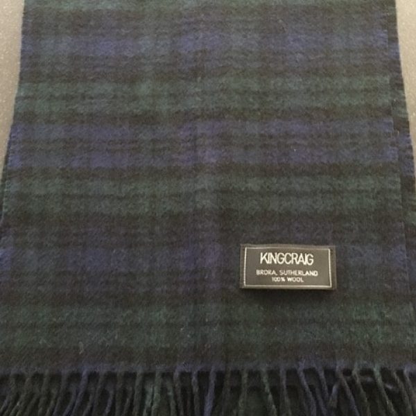 100% Lambswool Tartan Scarf - Blackwatch