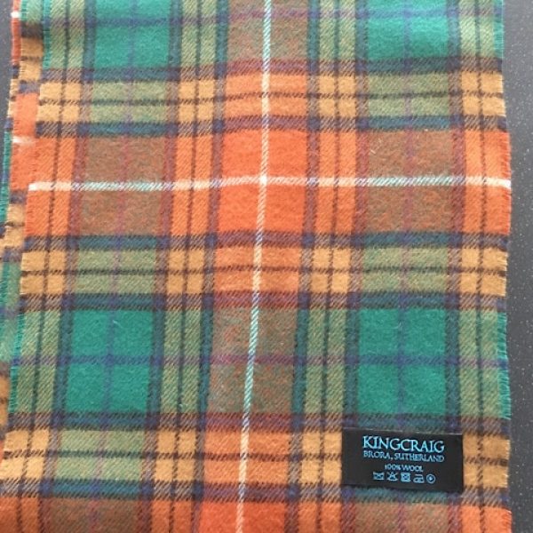 100% Lambswool Tartan Scarf - Buchannan