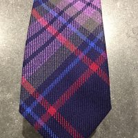 Scottish 100% Worsted Wool Woven Tartan Tie - Blue Battle