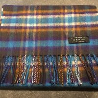 100% Cashmere Blue Check