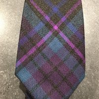 Scottish 100% Worsted Wool Woven Tartan Tie - Dark Battle