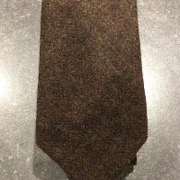 Scottish 100% Wool Woven Tweed Tie - Dark Brown