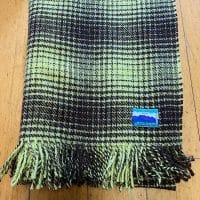 100% New Wool Blanket/Throw “Shadow Check” Brown/Yellow
