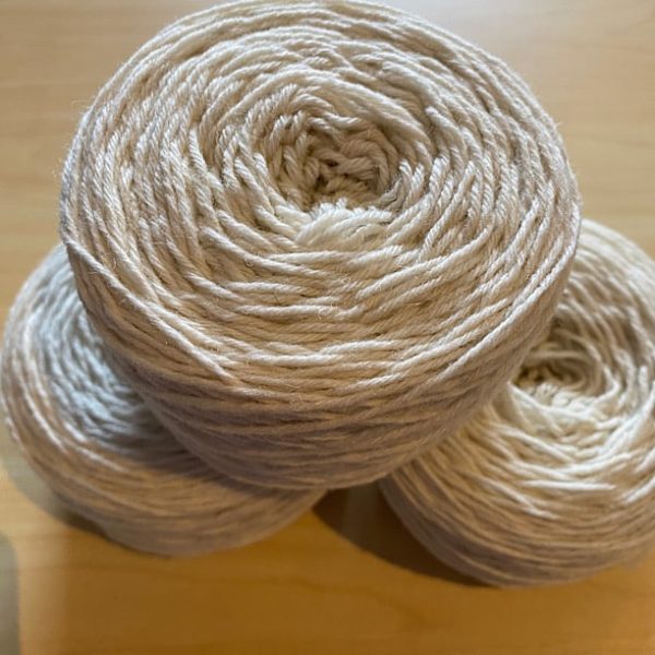 White Aran weight yarn 100 gram ball